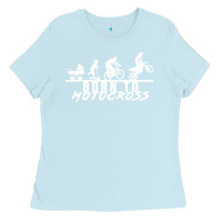 Baby Blue motocross motocicleta evolución offroad Ladies Tee - artisFamous