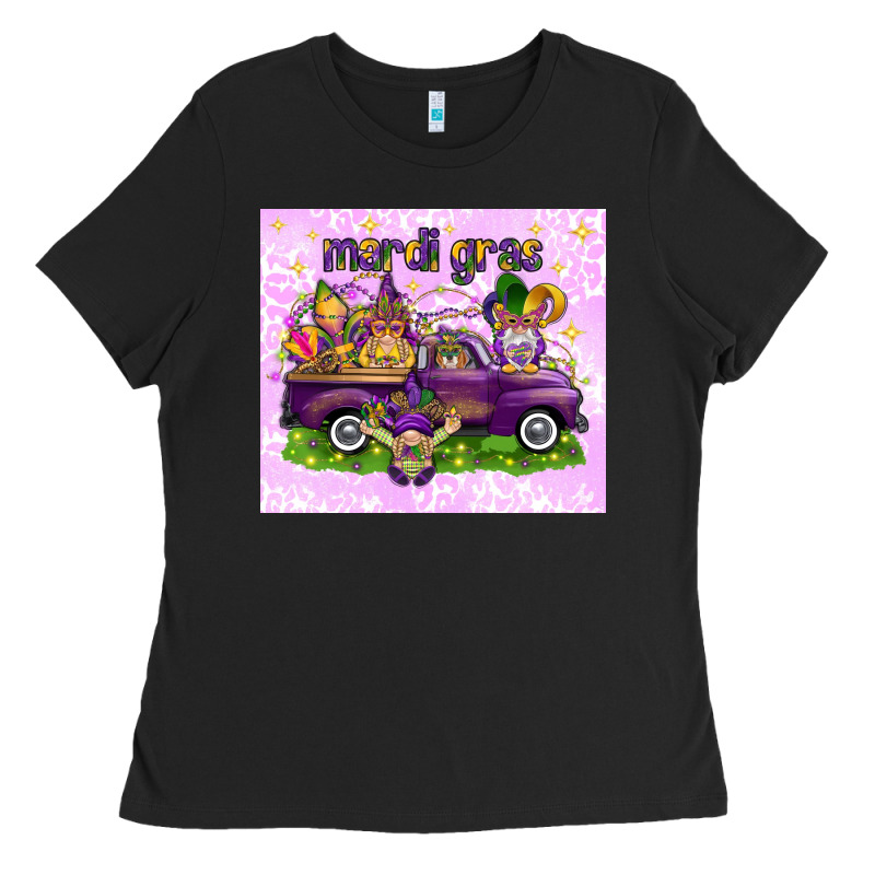 Mardi Gras With Gnomies Tumbler Ladies Tee by HowdyJamesFarm | Teevron