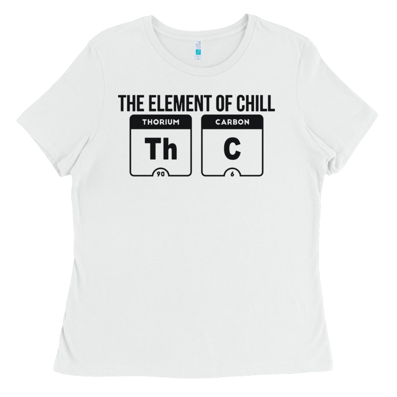 Mens The Element Of Chill Thc Marijuana Joke Black Ladies Tee by artisFamous | Teevron
