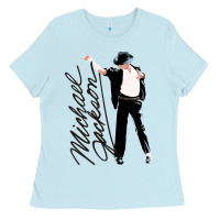 Baby Blue Michael Jackson Ladies Tee - artisFamous