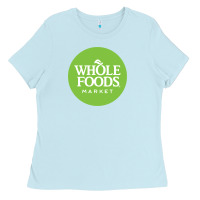 Baby Blue Whole Foods Market Ladies Tee - artisFamous