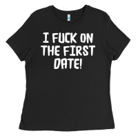 Black i f'ck on the first date Ladies Tee - artisFamous