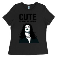 Black cute is what we aim for Ladies Tee - artisFamous