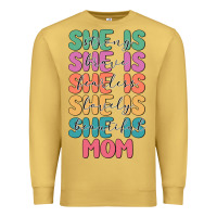 Antique Gold she is mom Premium Sweatshirt - JahusDesignShop