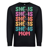 Black she is mom Premium Sweatshirt - JahusDesignShop