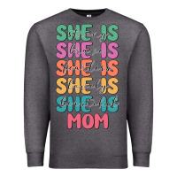 Charcoal Heather she is mom Premium Sweatshirt - JahusDesignShop
