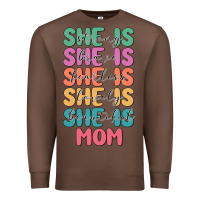 Chestnut she is mom Premium Sweatshirt - JahusDesignShop