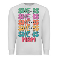 Dove Grey she is mom Premium Sweatshirt - JahusDesignShop