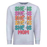 Heather Grey she is mom Premium Sweatshirt - JahusDesignShop