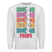 Oatmeal Heather she is mom Premium Sweatshirt - JahusDesignShop