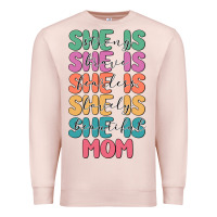 Pale Pink she is mom Premium Sweatshirt - JahusDesignShop