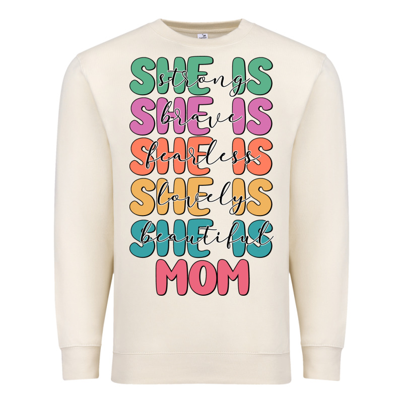 She Is Mom Premium Sweatshirt by JahusDesignShop | Teevron
