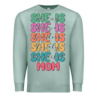 Seafoam she is mom Premium Sweatshirt - JahusDesignShop