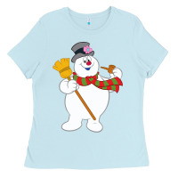 Baby Blue Frosty The Snowman New Sku Ladies Tee - artisFamous