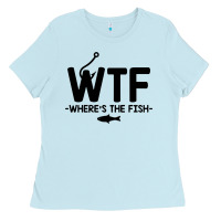 Baby Blue where's the fish Ladies Tee - artisFamous