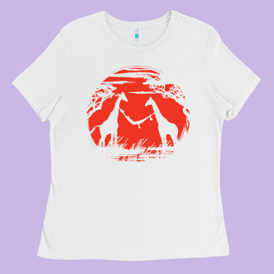 Giraffe Ladies Tee Designed By Artisfamous