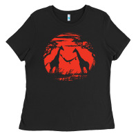 Black giraffe Ladies Tee - artisFamous