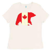 Bone Canadian Bear Ladies Tee - artisFamous