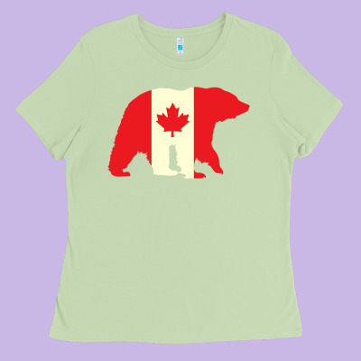 Canadian Bear Ladies Tee Designed By Artisfamous