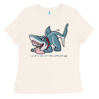 Bone Sharkdog Sticker Ladies Tee - artisFamous