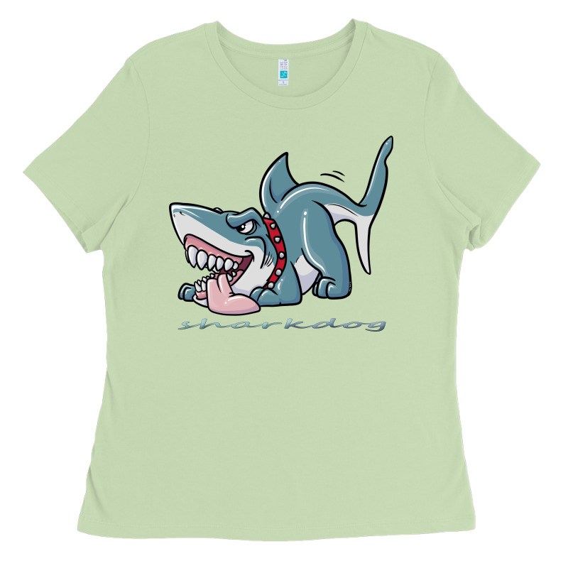 Sharkdog Sticker Ladies Tee by artisFamous | Teevron