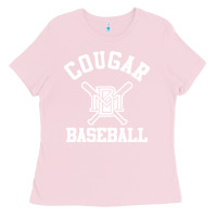 Bubblegum Pink blue mountain cougars club Ladies Tee - artisFamous