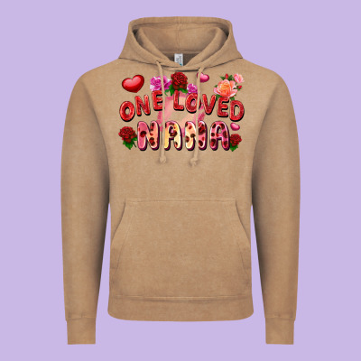 One Loved Nana Vintage Hoodie Designed By Fadigitalartstudio