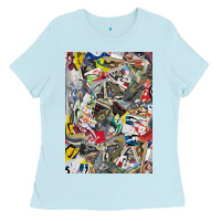 Baby Blue sneaker searth Ladies Tee - artisFamous