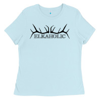 Baby Blue Elkaholic Ladies Tee - artisFamous