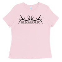 Bubblegum Pink Elkaholic Ladies Tee - artisFamous