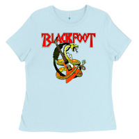 Baby Blue blackfoot Ladies Tee - artisFamous