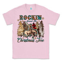 Bubblegum Pink rockin around the christmas tree Classic Tee - CowGirlArtShop