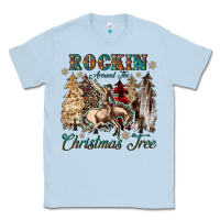Dusty Blue rockin around the christmas tree Classic Tee - CowGirlArtShop
