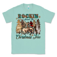 Seafoam rockin around the christmas tree Classic Tee - CowGirlArtShop