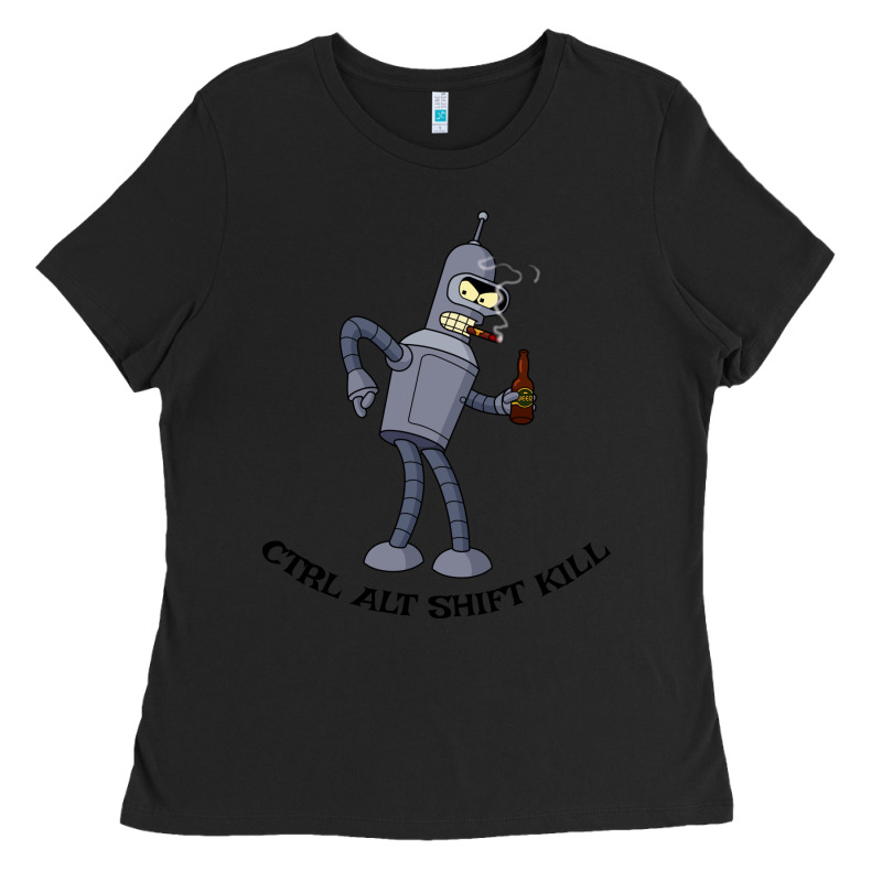 Futurama Ctrl Alt Shift Kill Bender Ladies Tee by artisFamous | Teevron