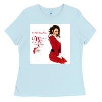 Baby Blue All I Want for Christmas Is You Ladies Tee - artisFamous
