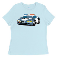 Baby Blue police car Ladies Tee - artisFamous