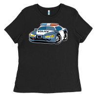 Black police car Ladies Tee - artisFamous