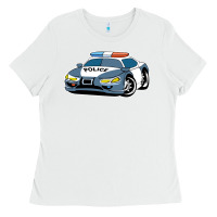 White police car Ladies Tee - artisFamous