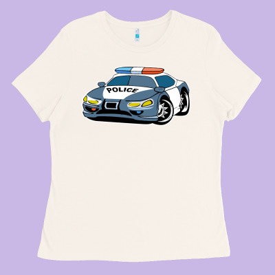 Police Car Ladies Tee Designed By Artisfamous