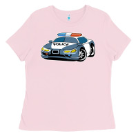 Bubblegum Pink police car Ladies Tee - artisFamous