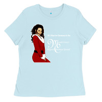 Baby Blue All I Want for Christmas Is You Ladies Tee - artisFamous