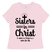 Bubblegum Pink sister in christ Ladies Tee - artisFamous