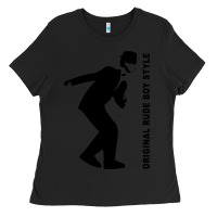 Black Original Rude Boy Style Ladies Tee - artisFamous