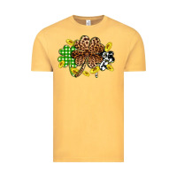 Vintage Mustard St. Patrick's Day shamrocks Vintage Tee - OliviaCreatesArt