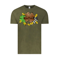 Vintage Olive St. Patrick's Day shamrocks Vintage Tee - OliviaCreatesArt