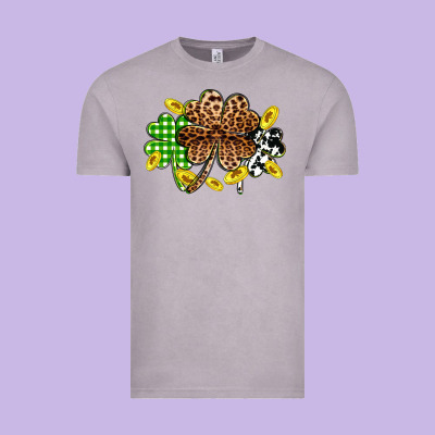 St. Patrick's Day Shamrocks Vintage Tee Designed By Oliviacreatesart