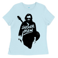 Baby Blue sugar music guitar Ladies Tee - artisFamous