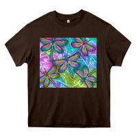 Chocolate Brown dragonflies Heavy Core Tee - TumblerDesignByShophia