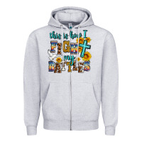 Heather Grey this is how i fight my battles Zipper Hoodie - AdoDesignShop